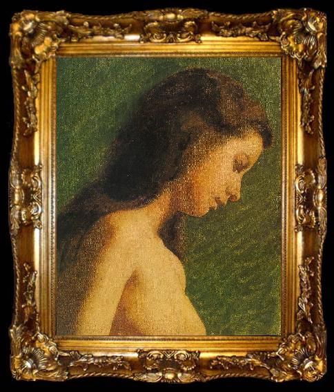 framed  Thomas Eakins Study of a Girl Head, ta009-2